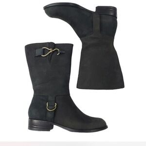 Cole Haan Nike Air Black Suede Boots Size 8